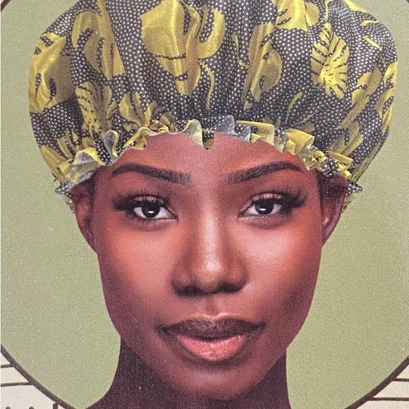 African Print 🇬🇭 Hair Bonnet & Hair Pick 🪮  Bundle - Picture 3 of 4